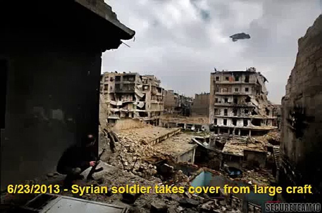 Military UFO.SYRIAN WAR COVERUP Of LARGE ALIEN CRAFT!