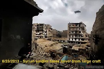 Military UFO.SYRIAN WAR COVERUP Of LARGE ALIEN CRAFT!