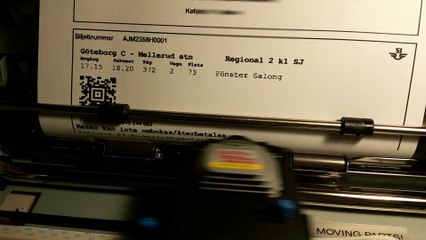 Printing the second tickets to Mellerud (November 25th, 2015)