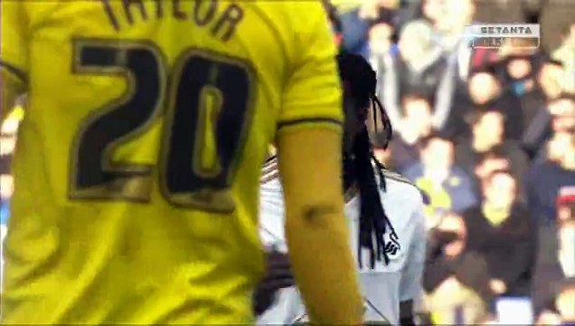 Bafétimbi Gomis Goal - Oxford Utd 3-2 Swansea - 10-01-2015 FA Cup