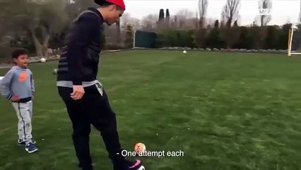 Cristiano Ronaldo vs his son - heartwarming free-kick challenge