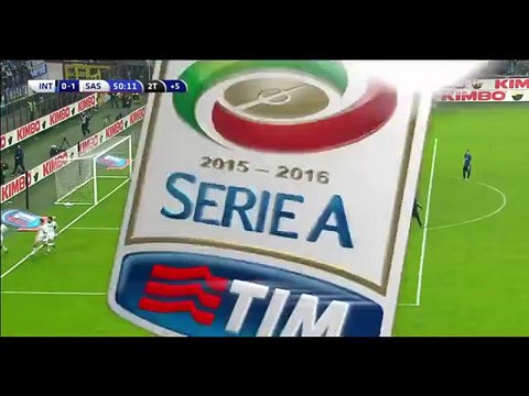 0-1 Domenico Berardi Penalty Goal Italy Serie A - 10.01.2016, Inter Milano 0-1 Sassuolo Calcio