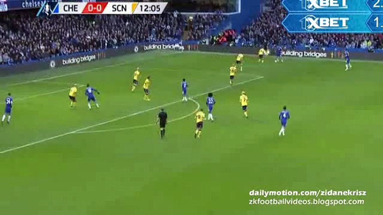 Goal Diego Costa 1:0 | Chelsea v. Scunthorpe 10.01.2016 HD