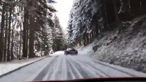 Audi R8 drifting on snow