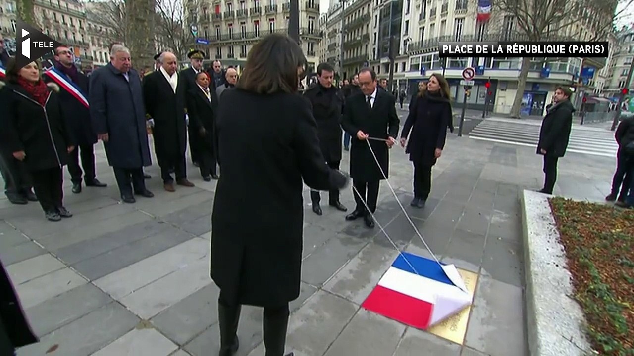 Inauguration d'une plaque commémorative aux victimes des attentats en 2015