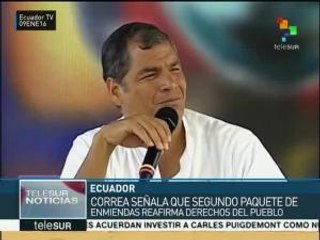 Correa: Enmiendas beneficiarán a comunidades indígenas de Ecuador