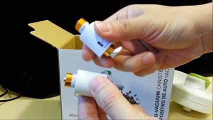 Silent Unboxing KIF Auto Vacuum Canister with background rain sound