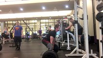 535 lb (243 kg) PR at w- straps at 164 lbs (74 kg) bw for Seth