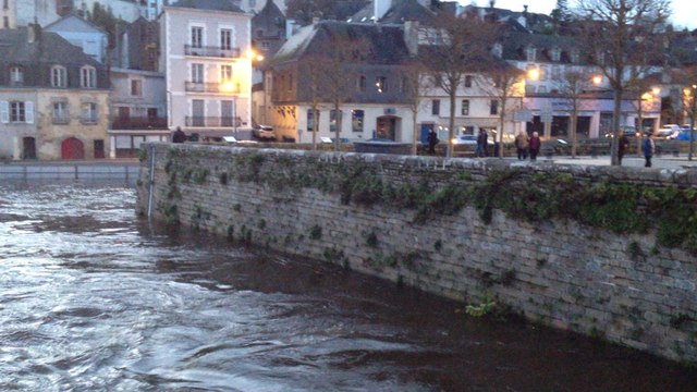 Quimperlé : débordement de la Laïta à craindre lundi matin vers 6h