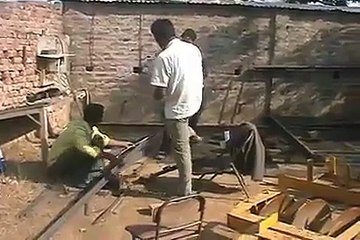 Man without hand doing hard work