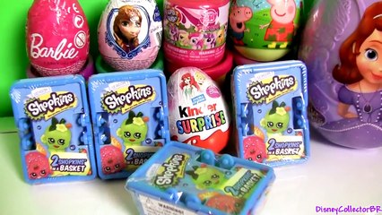 Huge Sofia First Toy Surprise Easter Eggs Peppa Shopkins Basket Barbie Frozen MyLittlePony