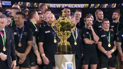 All Blacks Trophy lift and celebrations - Rugby World Cup 2015