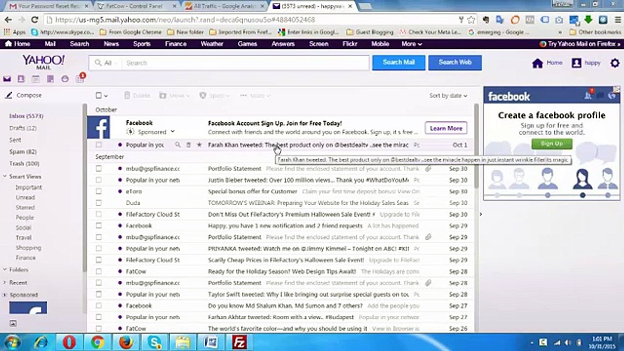 How to Delete All Emails from Yahoo Inbox