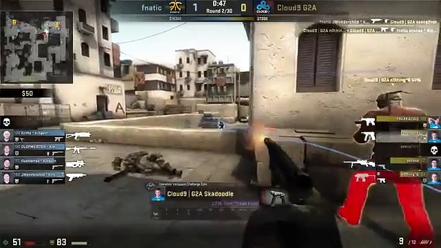 Cloud 9 Shroud vs Fnatic Unbelievable 4K Scout Round - ESL ESEA Pro League Grand Finals