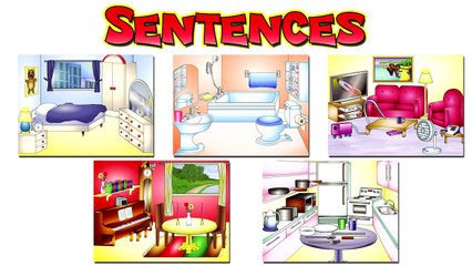 “Rooms in the Home” (Level 1 English Lesson 20) CLIP - Rooms in English, House Word, T