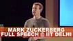 Facebook CEO Mark Zuckerberg at IIT Delhi, India | Mark Zuckerberg In India | Full Video