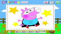 Peppa Pig - Colorear George y Dinosaurio - Bebé Vídeos Juegos Para Niños Español