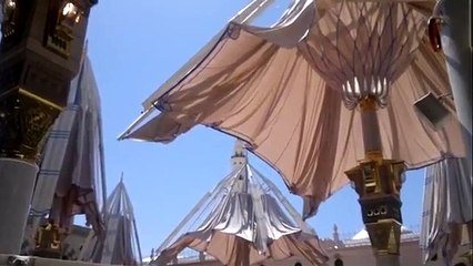 Beautiful Video of Umbrellas opening inside Masjid Al Nabawi, Madinah