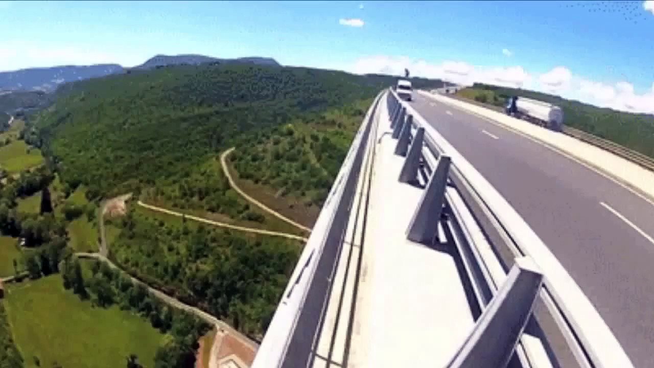 Base jumping off moving van  Laugh your heart