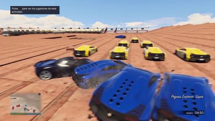 INCREIBLE! SI CAES PIERDES!! - DEMOLITION DERBY GTA V ONLINE PS4