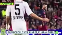 Luis Suárez tells Papadopoulos To Be Quiet After Victory Goal - Barcelona vs Bayer Leverk