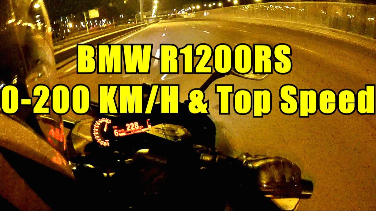BMW R1200RS 0-200 Km/h acceleration and Top Speed