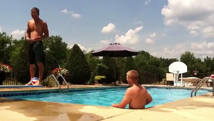 Diving Board Backflip Trick Shot