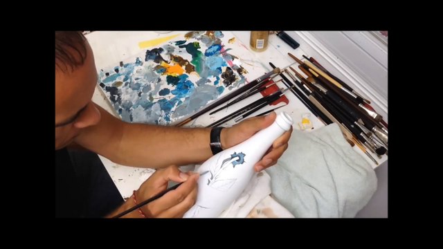 3d drawing-oil painting demo by Artist Rekouane