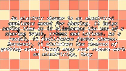 Introduction to Electric Shavers