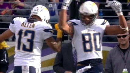 Chargers Philip Rivers finds Malcolm Floyd for a 9-yard touchdown