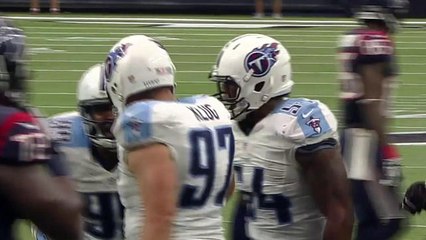 Titans Karl Klug sacks Brian Hoyer for a loss of 8