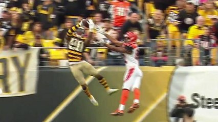 Steelers Antwon Blake picks off Andy Dalton in the endzone