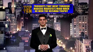 Top Ten Thoughts That Went Through Marcus Mariotas Mind When He Won The Heisman Trophy Da