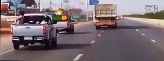 Crazy Truck Driver's Road Rage