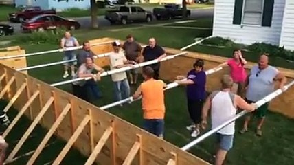 Human Foosball Table Fun