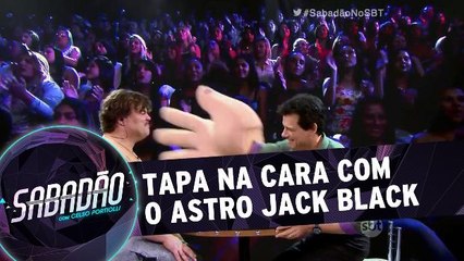 Jack Black brinca no Tapa Na Cara