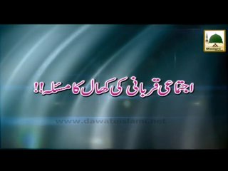 Ijtimai Qurbani Ki Khaal Ka Masla - Short Speech - Maulana Ilyas Qadri