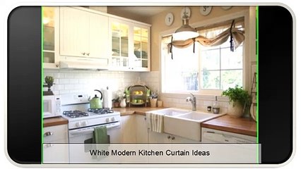 White Modern Kitchen Curtain Ideas
