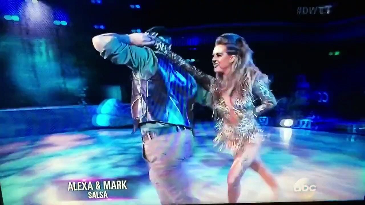 Alexa PenaVega and Mark Ballas Salsa Week 2