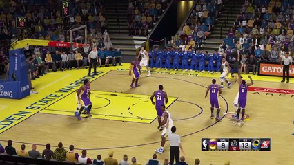 Shooting around with Golden State.