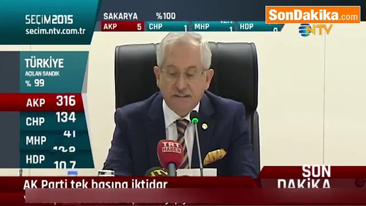 Son dakika Yüksek Seçim Kurulu Başkanı Barajı Geçen Partileri Açıkladı