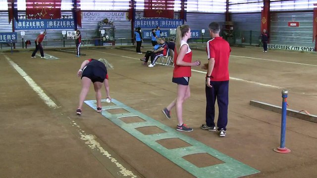 Premier tour, tir progressif, Béziers contre Digoin, Club Elite Féminin J3, Sport Boules, Saison 2015-2016