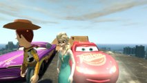 Toy Story Sheriff Woody and Frozen Elsa Disney Pixar Cars Ramone Lightning Mcqueen