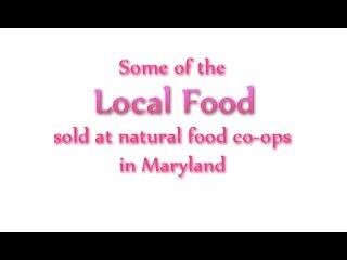 Local food sold at natural food co-ops in Maryland