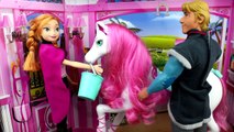 Disney Frozen Princess Anna Kristoff Horseback Riding Picnic Part 28 Barbie Dolls Series V