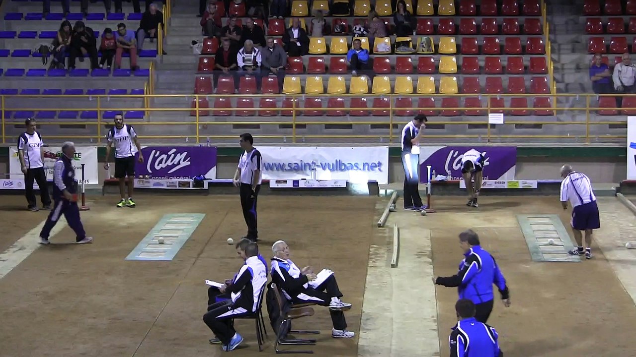 3ème tour, tir rapide en double, St-Vulbas contre Aix-les-Bains, Club Elite Masculin J3, Sport Boules, Saison 2015-2016