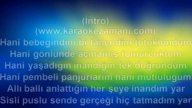 Pınar Darcan - Hani bebeğindim - (Berksan) - 2011 TÜRKÇE KARAOKE