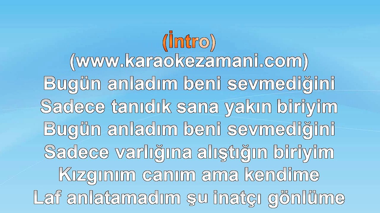 Rafet El Roman - Bugün Anladım - 2002 TÜRKÇE KARAOKE