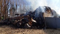 Un hangar agricole détruit par le feu