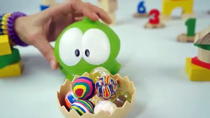 CANDY FEAST! Om-Nom Monster Frog (Cut The Rope) - Learn to Count - NUMBER TRAIN Videos for Kids